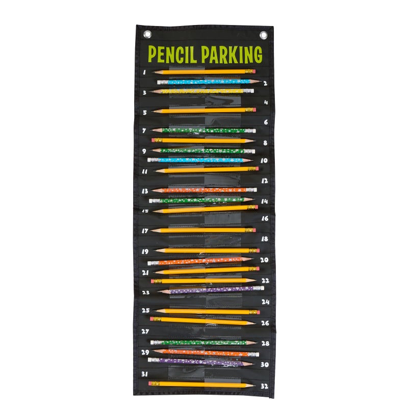 Really Good Stuff Pencil Solution Pocket Chart-Numbered Pencil Dispenser-Hanging Organizer for the Classroom-Storage Supplies for Teachers - Image 1